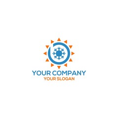 Fototapeta premium B Heating and Air Conditioner Logo Design vector