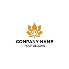 Obraz premium Cannabies oil logo design vector