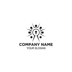 Community Key Logo Design Vector