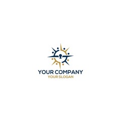 compass key community logo design vector