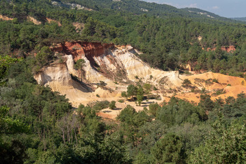 Colorado Provencal with ochres yellow and red earth in french luberon
