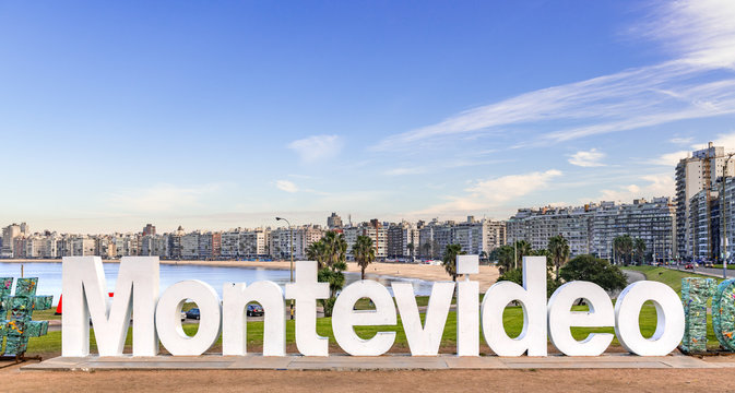 Montevideo city sign (a tourist hotspot)