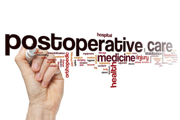 Postoperative care word cloud