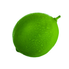fresh lime isolated on white background
