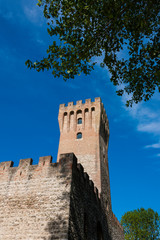 Fototapeta na wymiar The castle of San Martino della Vaneza in the Euganei hills