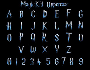 Obraz premium Magic Kid Fantasy Alphabet - 3D illustration