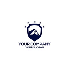 secure real estate logo design vector