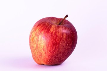 Red apple on bright background fresh fruit, fresh apple, closeup apple