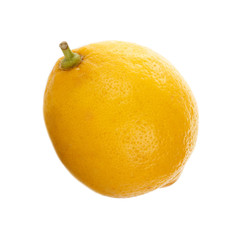 single lemon isolated on background