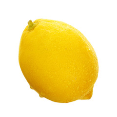 single lemon isolated on background