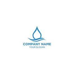 water drop ocean logo design vector