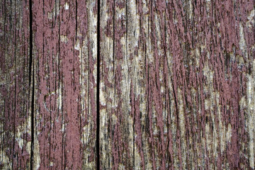 Old peeling paint on a wooden surface. retro wall background.