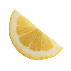 slice lemon isolated on background