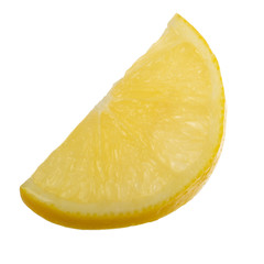 slice of  lemon isolated on white background