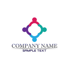 Community people care logo and symbols template