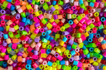 Abstraction toy for the baby close-up. thermo-mosaic, beads.