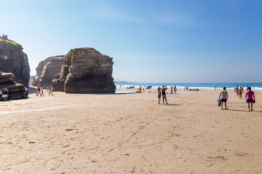 Рибадео, Испания. Пляж Святой воды (Praia de Augas Santa)