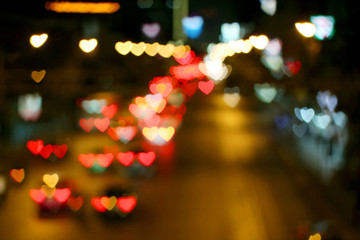 Heart shape in the background image.Celebrate Valentines Day.In the blurred.
