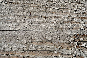 Old peeling paint on a wooden surface. retro wall background.