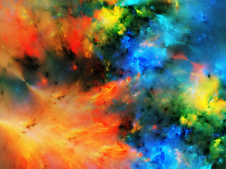 Fototapeta na wymiar orange abstract fractal background 3d rendering illustration