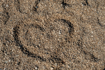 Sweetheart in a pebble beach