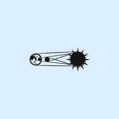 solar eclipse icon. elements of space icon. signs, symbols collection, simple icon for websites, web design, mobile app