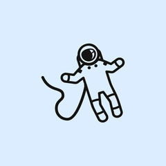 astronaut on space icon. elements of space icon. signs, symbols collection, simple icon for websites, web design, mobile app