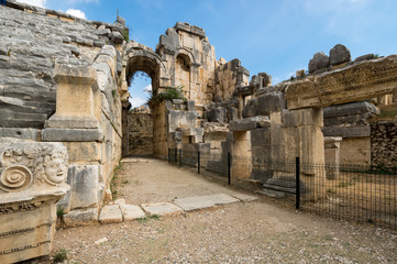 Ruins of ancient city Myra, Turkey