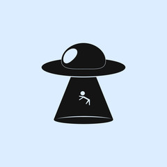 alien ship steal sheep icon. elements of space icon. signs, symbols collection, simple icon for websites, web design, mobile app