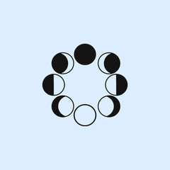 moon phases icon. elements of space icon. signs, symbols collection, simple icon for websites, web design, mobile app