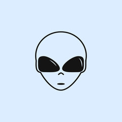 alien head icon. elements of space icon. signs, symbols collection, simple icon for websites, web design, mobile app