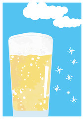 青空とビール