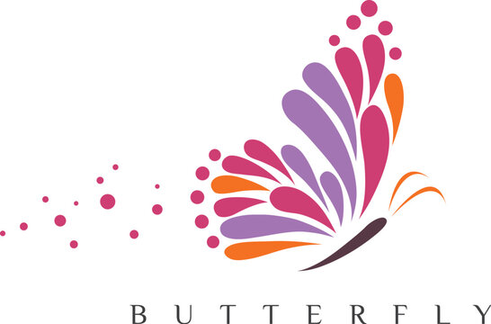 Abstract Butterfly logo template