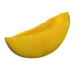 slice mango isolated on white background