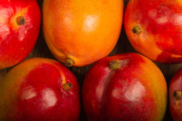 Fototapeta na wymiar heap red and orange mango background