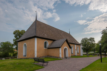 The church at Almunge village from 1100s in the rural area between Stockholm and Uppsala