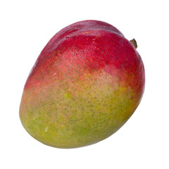 red yellow mango isolated on white background