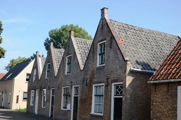 Fototapeta na wymiar Village de Dreischor (Zélande- Pays-Bas)