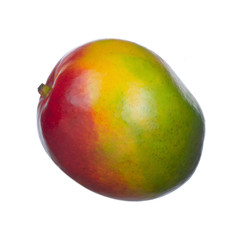 red yellow mango isolated on white background