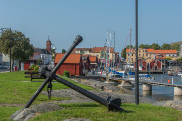 View over the harbour of the town &Ouml;regrund in the archipelago north of Stockholm