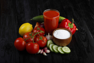 heap  of vegetables on wooden background