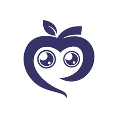 Obraz premium apple with emoticons logo template