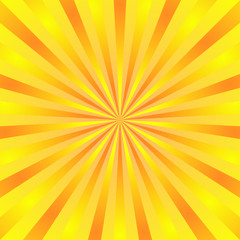 Yellow background superhero. Super hero cartoon gradient texture. Sun rays burst. Radiate sun beam, burst effect retro Sunbeam light flash boom. Template sunlight starburst poster. Vector illustration