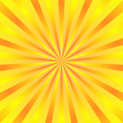 Yellow background superhero. Super hero cartoon gradient texture. Sun rays burst. Radiate sun beam, burst effect retro Sunbeam light flash boom. Template sunlight starburst poster. Vector illustration