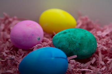 Easter Eggs In Easter Grass