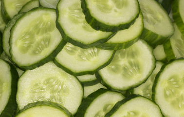 fresh green slices cucumber background