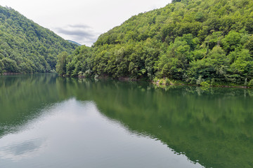 Pavana dam lake in Tuscany, Italy.