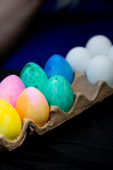 Fototapeta na wymiar Dying Easter Eggs