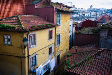 One of the streets in Porto old town, Portugal.