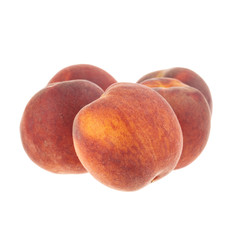 heap fresh peach isolated on white background